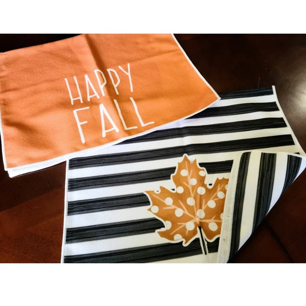 Fall Kitchen Towels Set Thanksgiving Halloween Decor Autumn Holiday Decoration